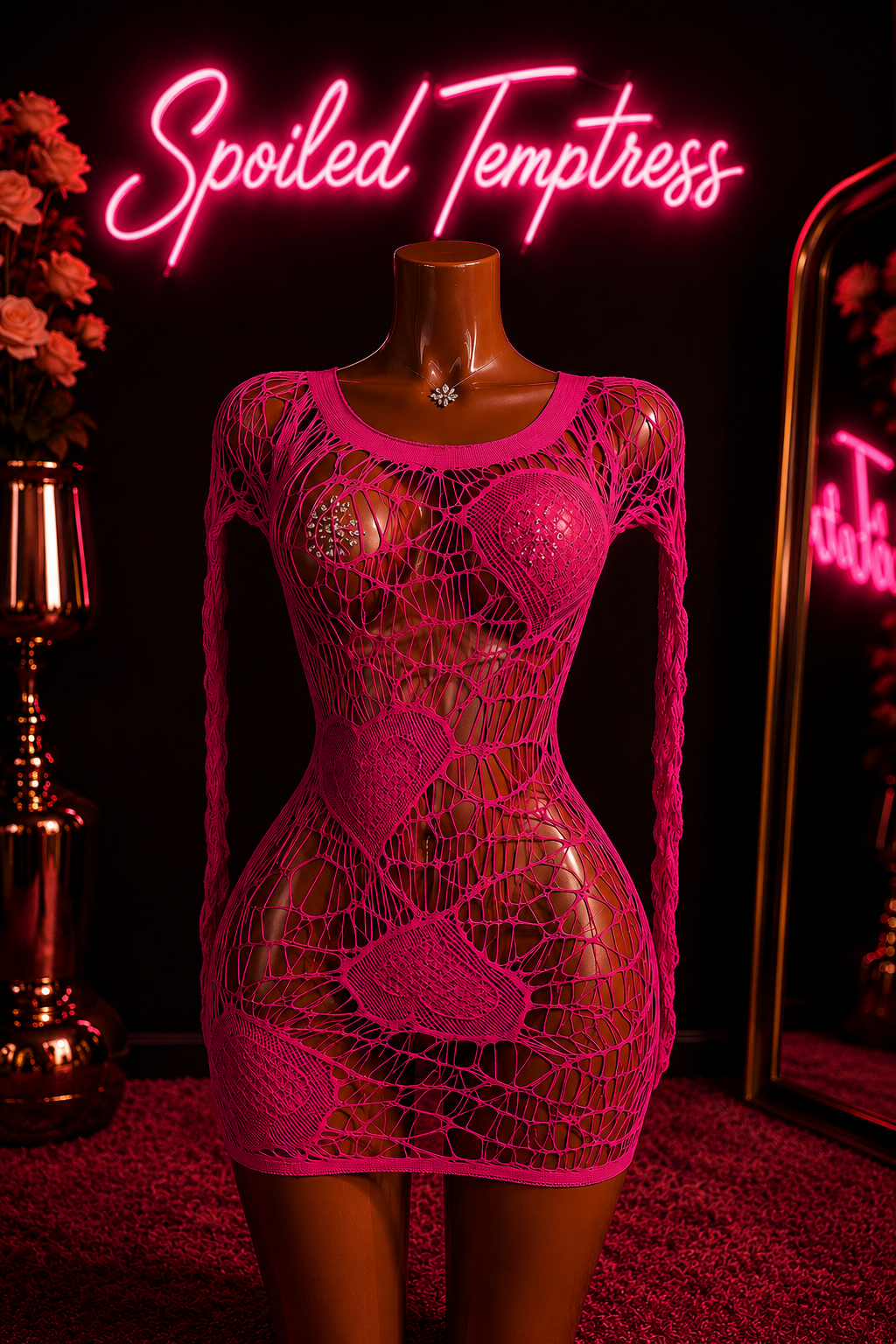 Electric Love Mesh Mini Dress